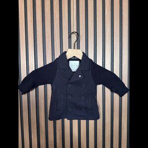 New IKKS Jackets US 18M Toddlers Blue Navy Double Breasted Ocean Lover